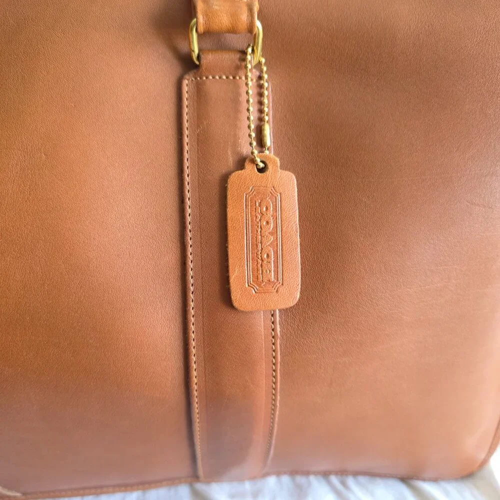 Vintage Coach Brown Leather Business Bag - Picture 7 of 16